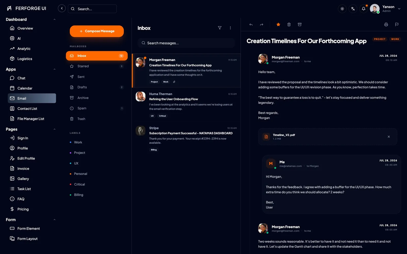 Email app